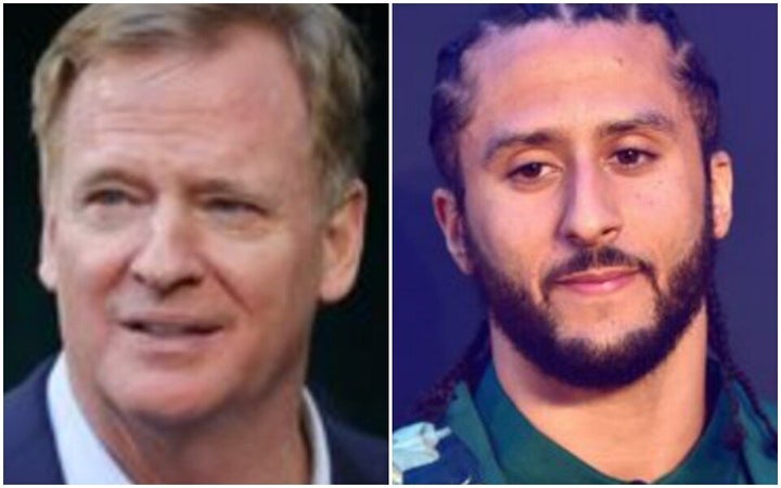 Roger Goodell and Colin Kaepernick.