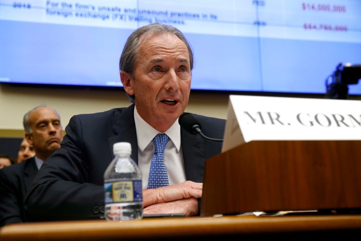 In this April 10, 2019, file photo, Morgan Stanley chairman and CEO James Gorman testifies before the House Financial Services Committee. 