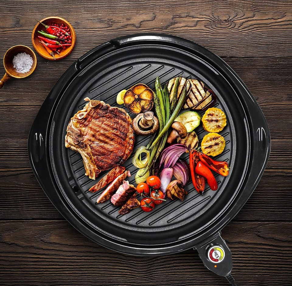 Chefman - Electric Smokeless Indoor Grill with Nonstick Coating - Black