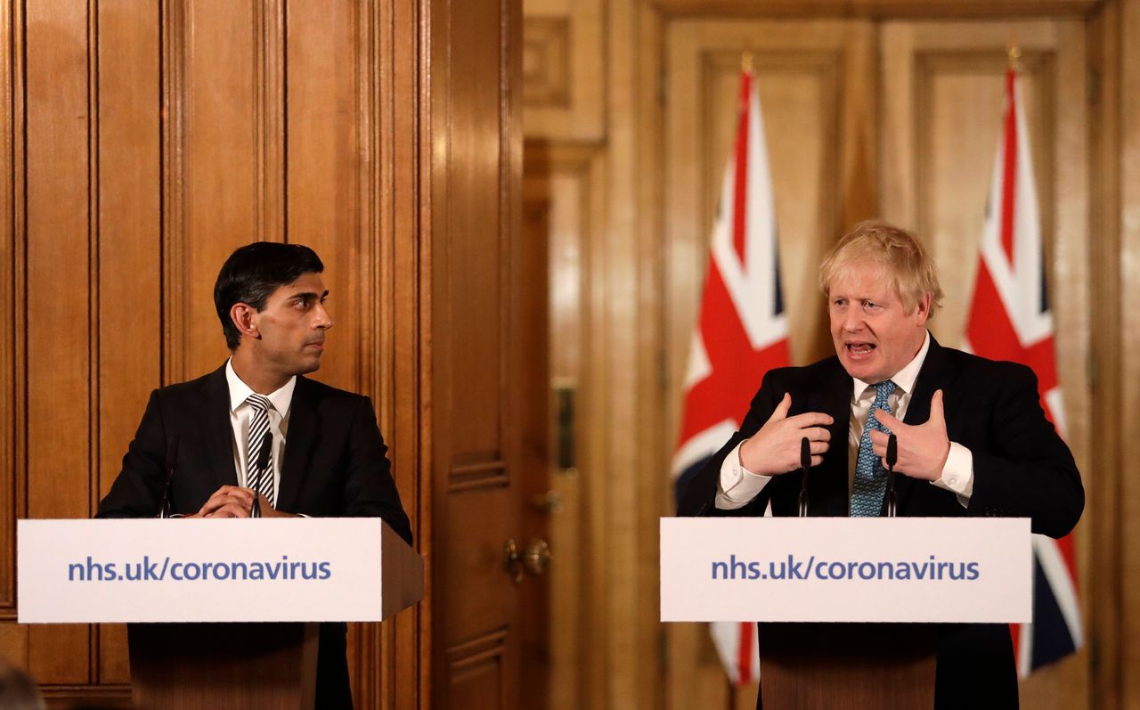 Rishi Sunak and Boris Johnson.