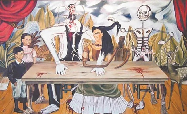 'La mesa herida'.