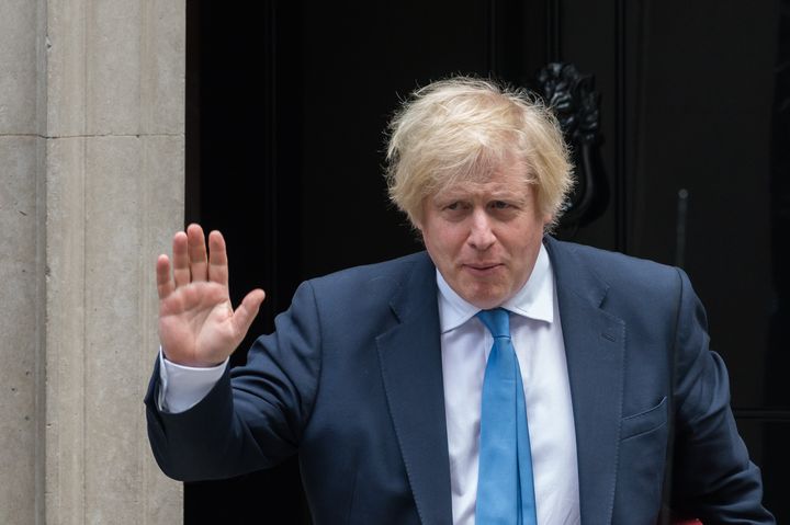 Boris Johnson outside 10 Downing Street (Wiktor Szymanowicz/Barcroft Media via Getty Images)