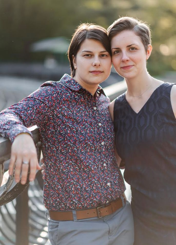 The author (right) and her fiancée, Kristina.