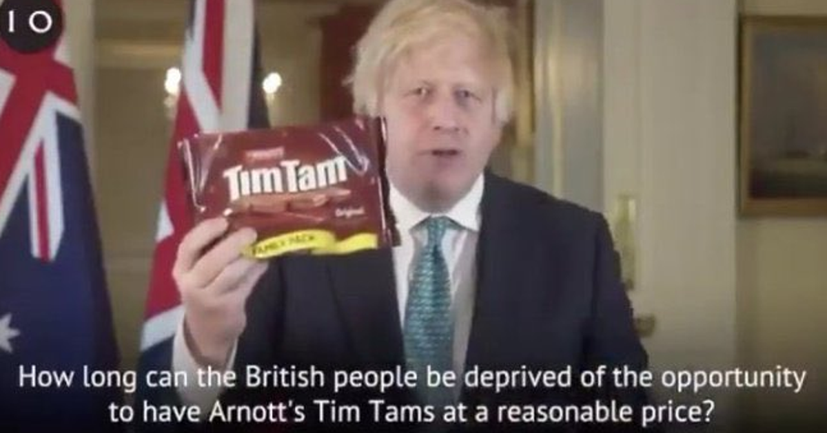 Boris Johnson Waffling On About Australian Biscuits And Vegemite