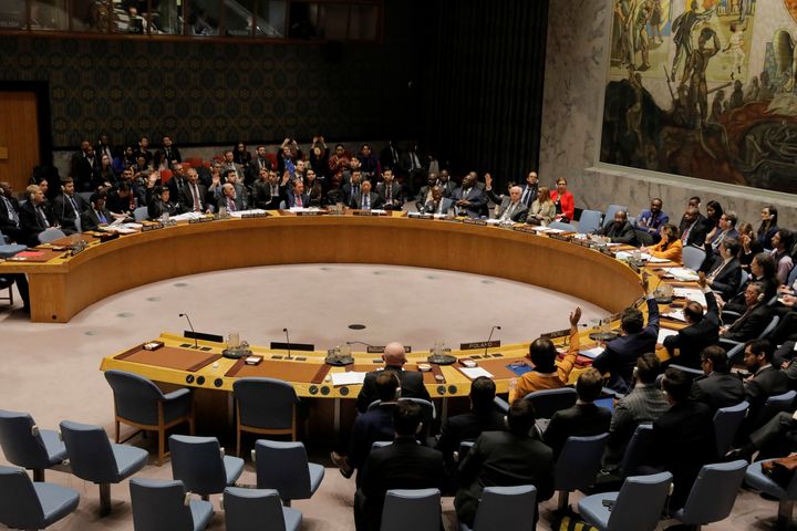 A 2019 meeting of the members of the U.N. Security Council at U.N. headquarters in New York.
