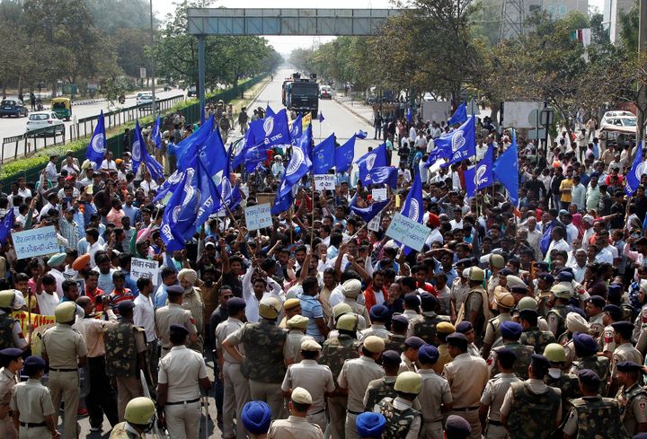 A file photo of a Dalit protest
