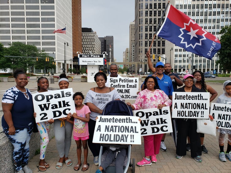 Opal Lee and her supporters for the campaign to make Juneteenth a national holiday.