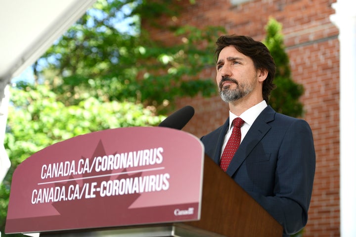 Prime Minister Justin Trudeau speaks in Ottawa on June 18, 2020.