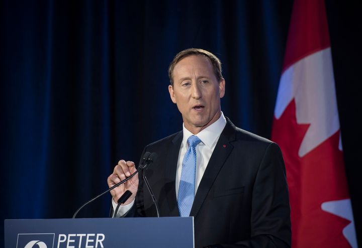 Conservative Party of Canada leadership candidate Peter MacKay speaks during the English debate in Toronto on June 18, 2020.