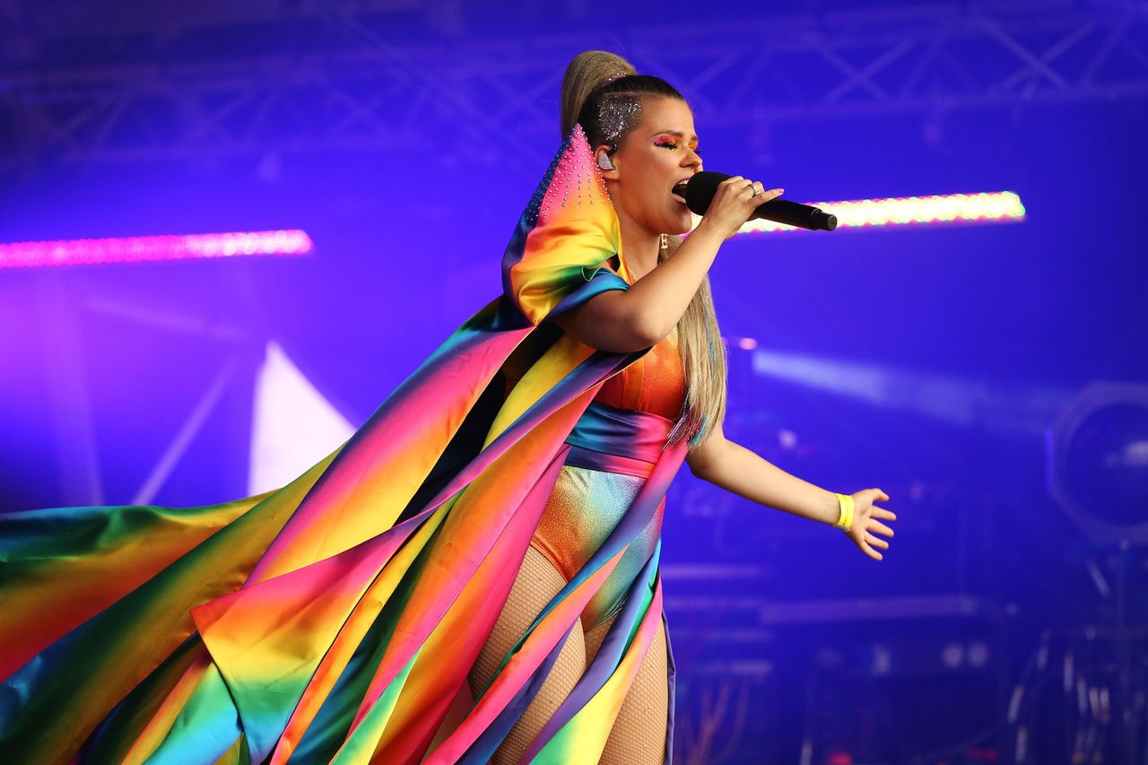 Saara Aalto performing at Pride In London in 2019