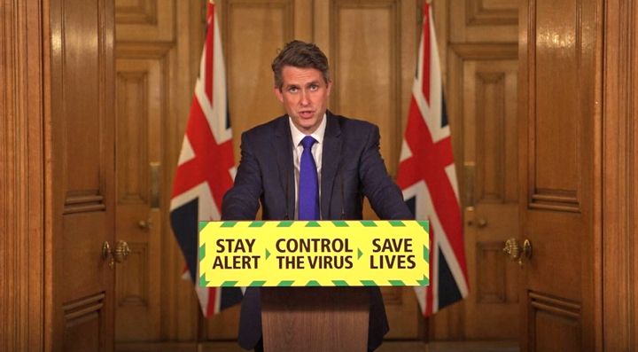 Screen grab of Secretary of State for Education Gavin Williamson during a media briefing in Downing Street, London, on coronavirus (COVID-19).