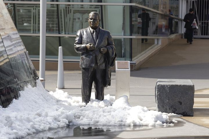 The Minnesota Twins removed a statue of former owner Calvin Griffith at Target Field, citing his racist remarks in 1978 and saying the team could no longer “remain silent.”