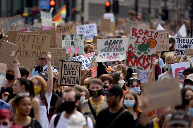 Black Lives Matter protest takes place in Parliament Square,