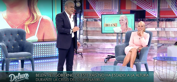 Jorge Javier Vázquez abronca a Belén Esteban en 'Sábado Deluxe'.