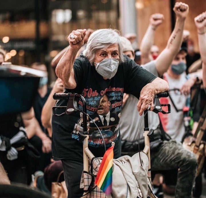 The author joins demonstrators in the streets of Manhattan following the killing of George Floyd.