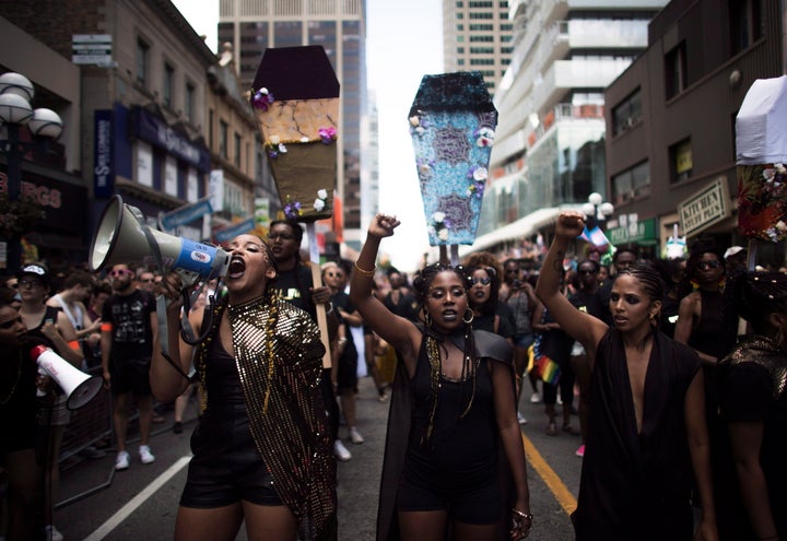 In 2016, Black Lives Matter Toronto halted the Pride parade for 30 minutes to make a number of demands — including a ban on the attendance of uniformed police.