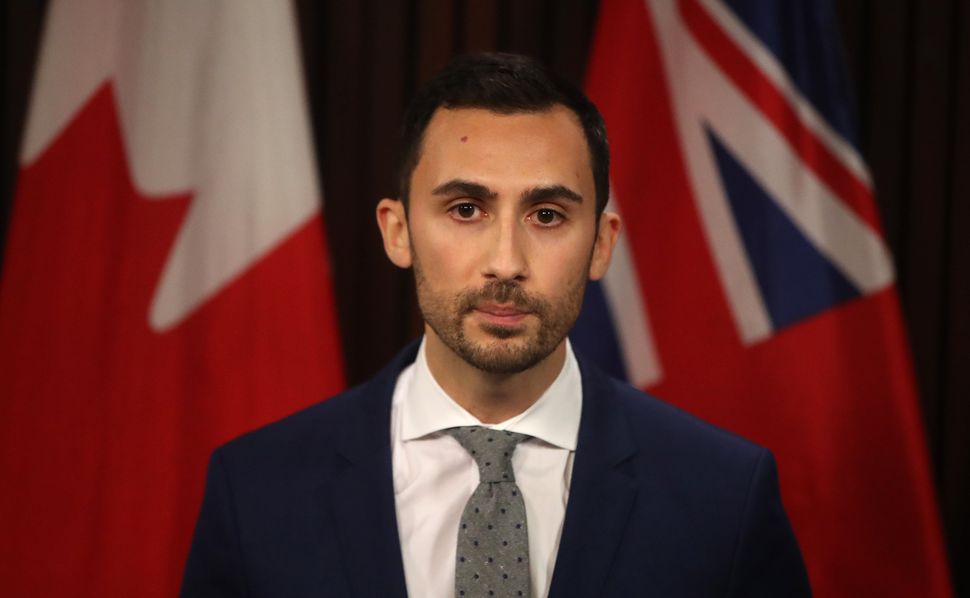 Stephen Lecce, Ontario's minister of education, makes an announcement at Queen's Park on March 3, 2020. 