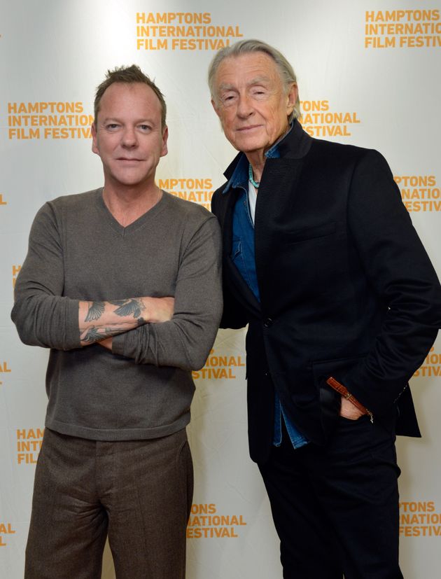 Kiefer Sutherland (L) and Joel Schumacher 