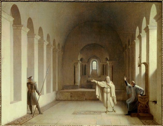 Έργο του Γάλλου ζωγράφου Richard Fleury Francois ( 1777-1852 ) που απεικονίζει τον μεγάλο Μάγιστρο των Ναϊτών Ιπποτών Ζακ ντε Μολαί.