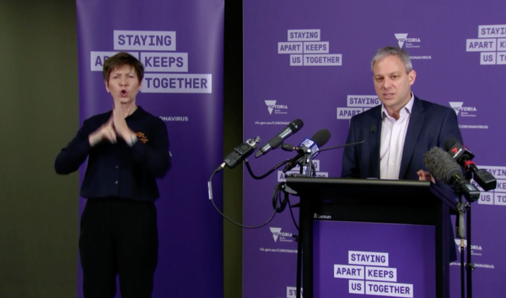 Victoria’s Chief Health Officer, Professor Brett Sutton speaks to media on Wednesday.