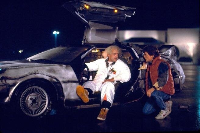 El Delorean de 'Regreso al futuro'.