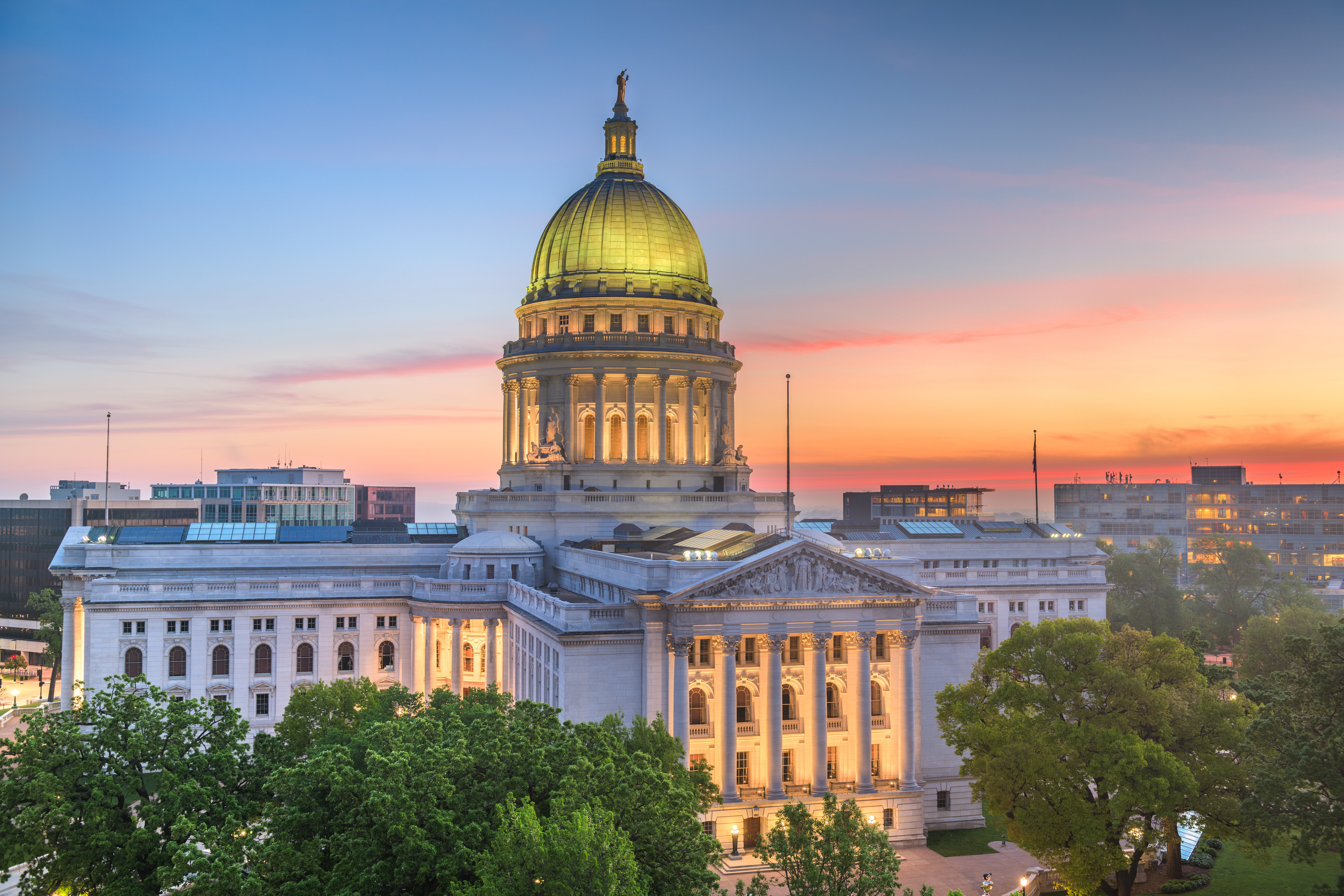 Crowds Tear Down Statues At Wisconsin Capitol, Attack State Senator