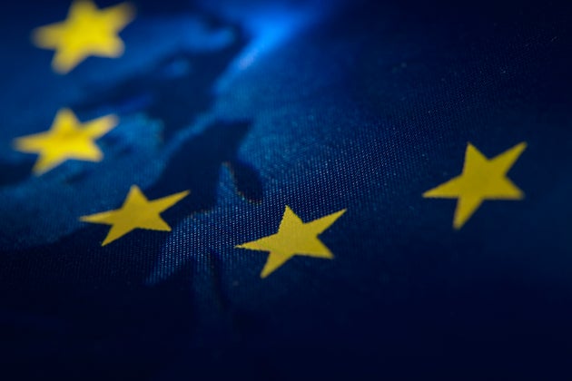 Abstract view of European Union Flag banner