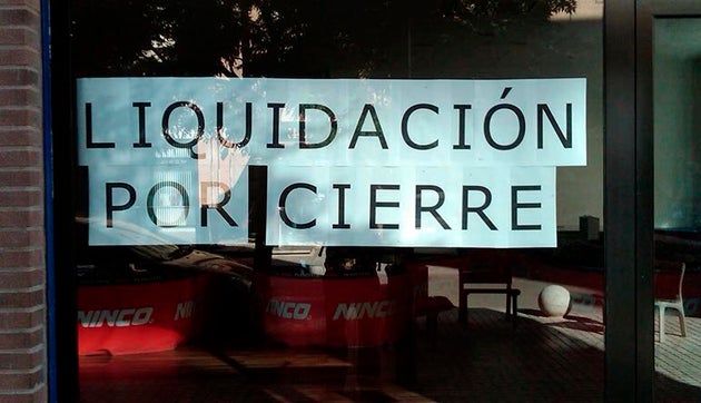 Cierre de negocios en España