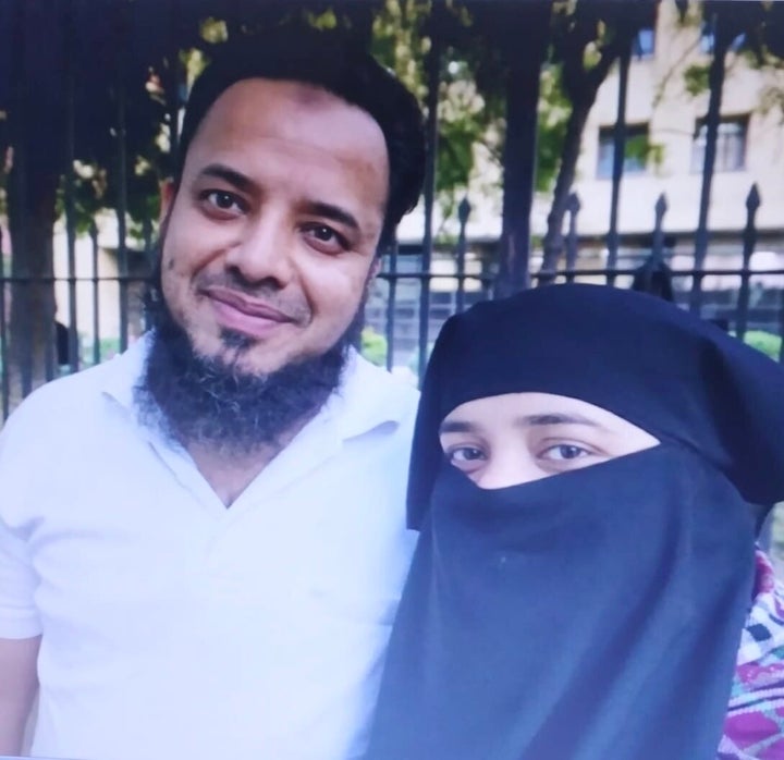 Khalid Saifi with his wife Nargis Saifi.