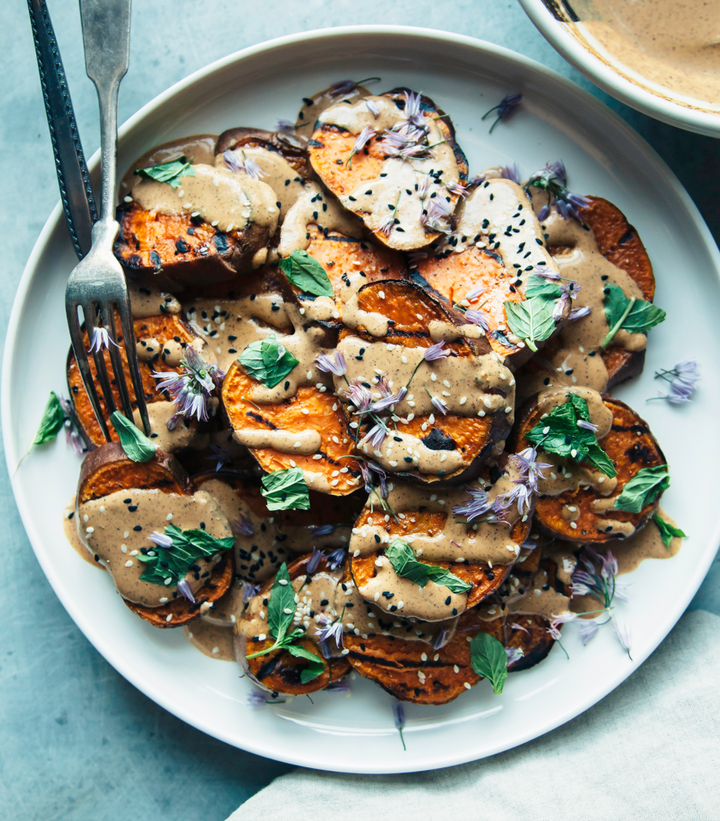 Grilled sweet potato