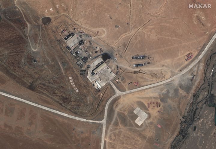 Maxar WorldView-3 satellite image shows the PLA (China's People's Liberation Army) Base in Kongka Pass May 22, 2020.