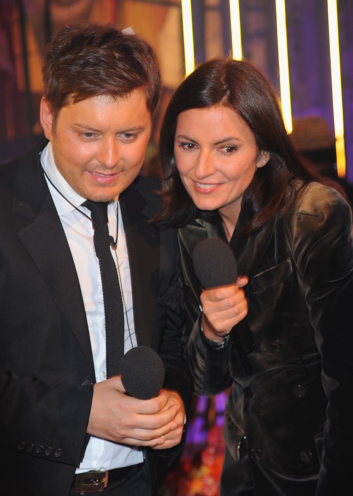 Brian Dowling and Davina McCall during the finale of Ultimate Big Brother in 2010