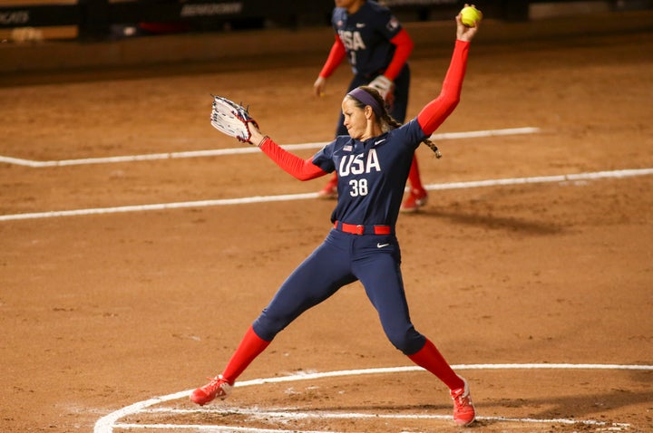 Cat Osterman, a two-time Olympic gold medalist, said her pro team turned a nonpolitical moment into a shoutout to Donald Trum