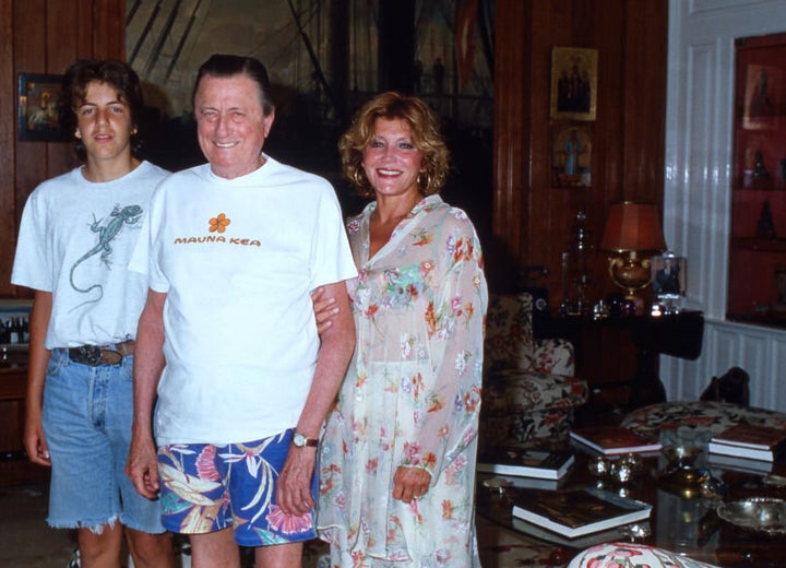 El barón Thyssen con su mujer, Carmen Cervera y Borja en 1995.