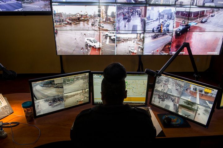 The Operation Shield Video Integration Center (seen here in January 2015) allows Atlanta police to monitor surveillance footage from public and private sector cameras. It's part of a joint effort between the Atlanta business community, the Atlanta Police Foundation and the Atlanta Police Department. 