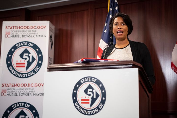 District of Columbia Mayor Muriel Bowser at a June 16 news conference in the U.S. Capitol on D.C. statehood.