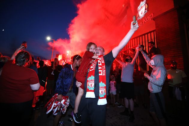 Liverpool Fans Celebrate Premier League Victory Prompting Police Warning Over Street Gatherings