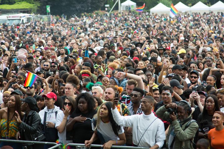 UK Black Pride in Haggerston Park on July 7, 2019