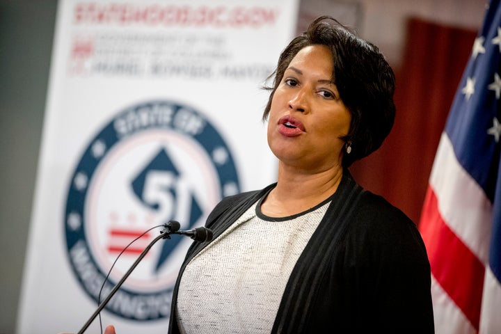 District of Columbia Mayor Muriel Bowser speaks at a news conference on District of Columbia statehood on Capitol Hill on June 16, 2020, in Washington.