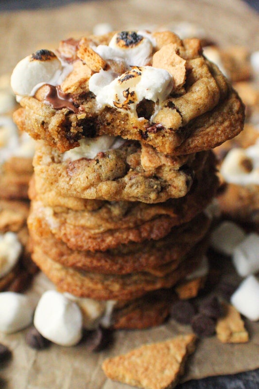 Peanut Butter Cup S&rsquo;mores Cookies from The Pink Owl Kitchen