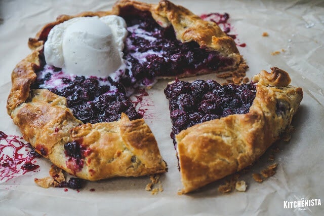 Blueberry Galette with Buttermilk Pie Crust from The Kitchenista﻿