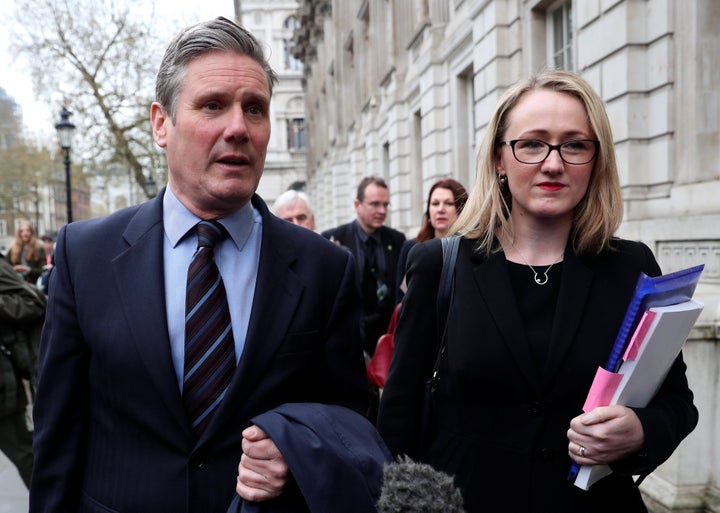 Labour leader Keir Starmer with former shadow education secretary Rebecca Long-Bailey 