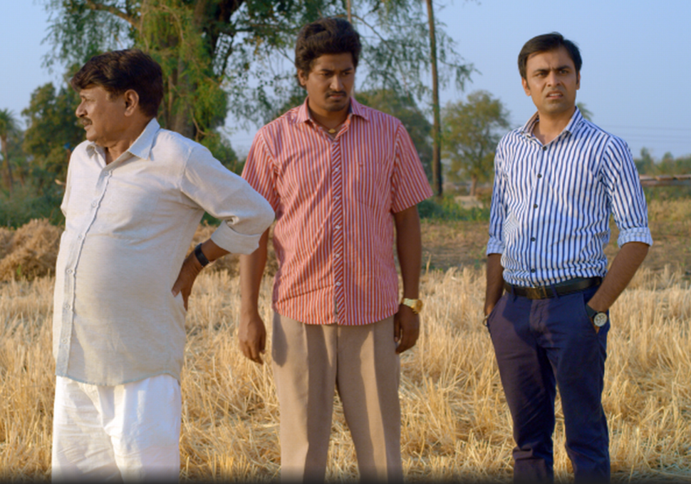 Raghubir Yadav, Chandan Roy and Jitendra Kumar in a still from TVF's 'Panchayat'