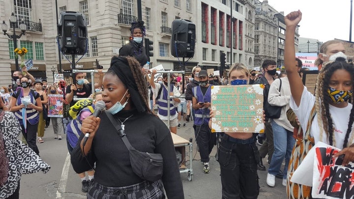 Chants on the day included, “We will not be silenced”; “Black gay lives matter”; “Black queer lives matter”; “Black bi lives matter” and “Pan and Queer”. 