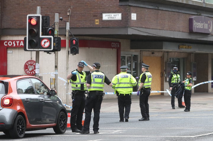 Part of Argyle Street in Glasgow has been cordoned off after someone was stabbed in a "targeted assault" on Sunday afternoon.