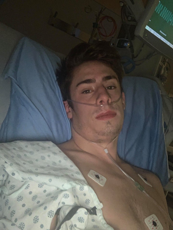 Matt Greenshields had to be outfitted with oxygen tubes when he was diagnosed with both COVID-19 and mononucleosis.