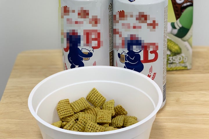우유 타지 않고 맥주와 함께.