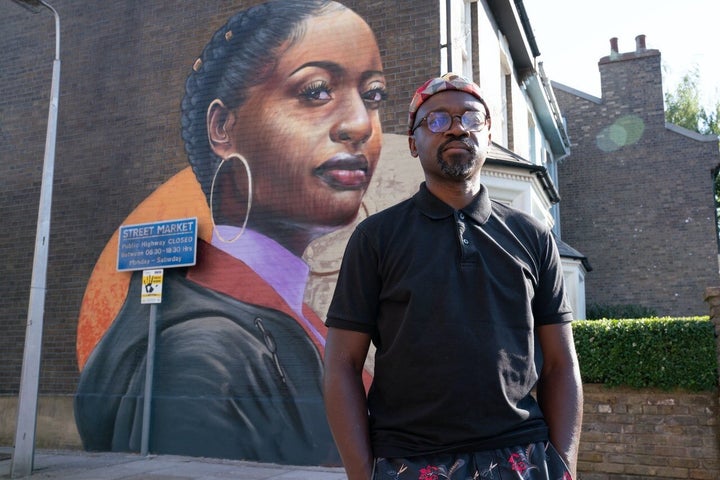 Artist Dreph created a stunning new mural for the EastEnders set