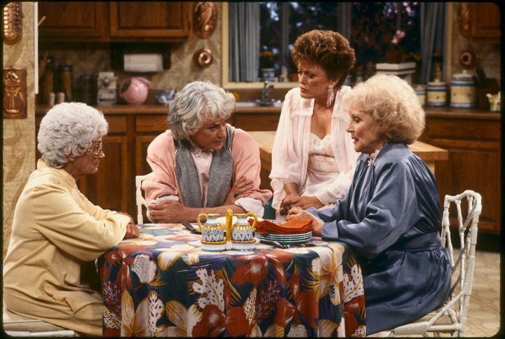 The Golden Girls cast (l-r) Estelle Getty, Bea Arthur, Rue McClanahan and Betty White.
