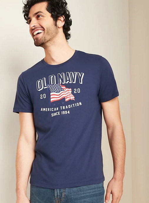 *BUY*BNWT**OLD NAVY**Men's**VINTAGE LIMITED EDITION 4th JULY FLAG  T-SHIRT**SZ M